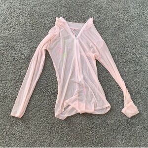 Baby Pink Long Sleeve sheer bodysuit